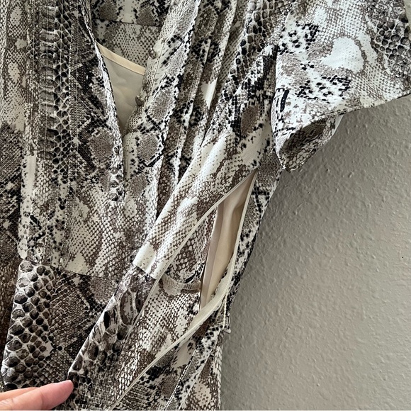 NANETTE LEPORE Brown Snakeskin Print Dress Size 4 - Picture 9 of 12